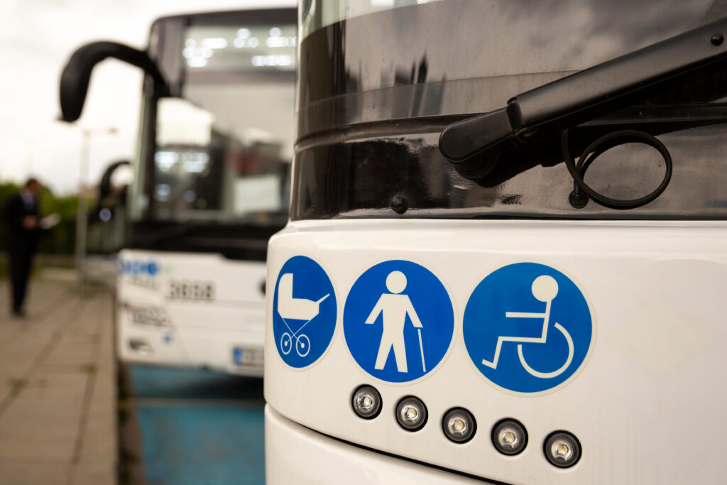 Priority disability seating on bus